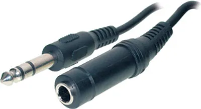 Produktbild von Stereo Verlängerung 6,3mm Klinke St. / Bu., Länge: 5m, Good Connections®