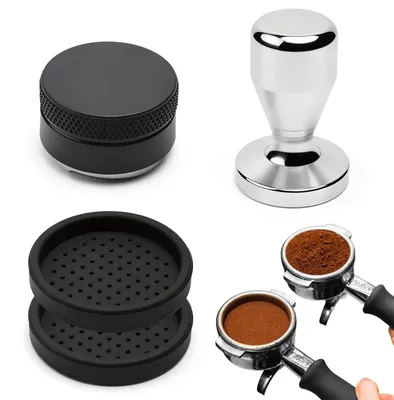 Zdjęcie produktu dla Zestaw tamperów i poziomicy ze stali nierdzewnej, 51 mm