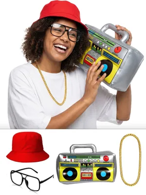 Produktbild von 80er Hip Hop Accessoire-Set