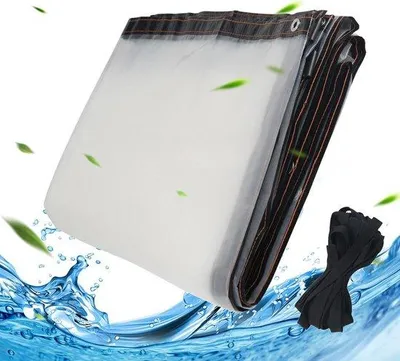 Produktbild von Famanu Abdeckplane Transparent - Wasserdicht, 2 x 2 m mit Befestigungsseil