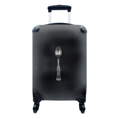 Produktbild von MuchoWow® Koffer Handgepäck Trolley Rollkoffer Kleine Reisekoffer mit 4 Rollen - Antiker leerer Löffel - Cabin Size < 55x40x23 cm & 55x40x20 cm - Fotokoffer - Kabinenkoffer - Boardgepäck - Reise-Box - Reisekoffer - Reisegepäck - Koffer mit Bild - Trolley für Kinder