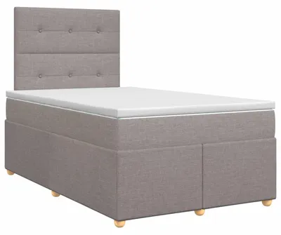 Produktbild von Boxspringbett mit Matratze Taupe 120 x 200 cm Stoff