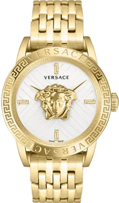 Produktbild von Versace VESN00822 V-Code Palazzo silber gold Edelstahl Armband Uhr Herren NEU