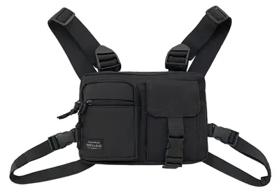 Produktbild von ZhouWei Brusttasche Herren und Damen, Leichte Taktische Brusttasche – Schwarz(b)