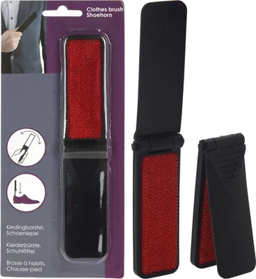 Obrázok produktu pre Kefa s lyžkou na čiistenie topánok, 19 cm