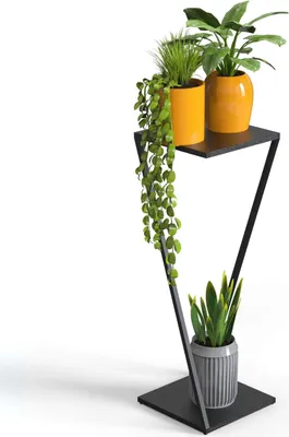Obrázok produktu pre DanDiBo Stojan na kvety Kovový čierny štvorcový 80 cm 96641 Stojan na rastliny Stolík na kvety Moderný dizajn