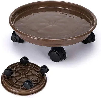 Immagine prodotto di Motivo floreale con rotelle - Versatile e più maneggevole - Marrone