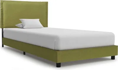 Produktbild von The Living Store Bettgestell Grün Stoff 90x200 cm