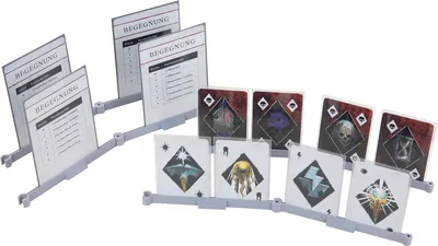 Produktbild von 8er Pack Kartenständer aus Kunststoff für Spielkarten, 3D Druck