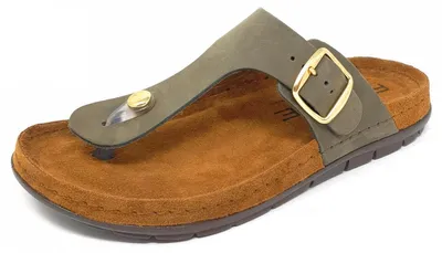 Produktbild von Rohde Damen Zehentrenner Pantolette Leder Rodigo-D 5860, Größe:37 EU, Farbe:Grün