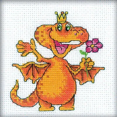 Obrázek produktu pro Sada pro výšivku RTO Kreuzstich "Přináší radost", schéma k výšivce, tkanina Aida 14, rozměry 10x10 cm