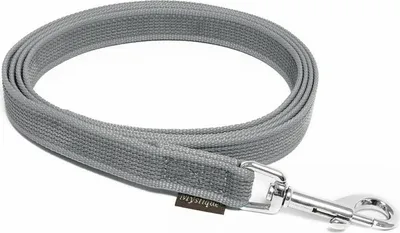 Produktbild von Mystique® Gummierte Leine 20mm ohne Handschlaufe Standard Karabiner grau 2m