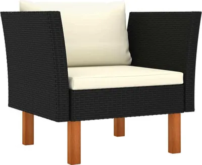 Produktbild von Gartensofa Poly Rattan und Eukalyptus Massivholz