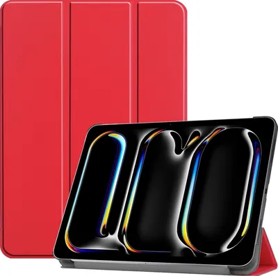 Produktbild von Mobigear Tri-Fold iPad Pro 13 Zoll (2025) Hülle Klapphülle - Rot