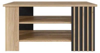 Produktbild von Couchtisch >ARANK< in Mauvella Eiche Nachbildung / Schwarz - 100x50x60cm (BxHxT)