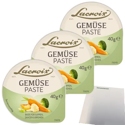Produktbild von Lacroix Gemüse-Paste 3er Pack (3x40g Becher) + usy Block