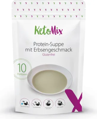 Produktbild von KetoMix Protein-Suppe mit Erbsengeschmack | 10 Portionen, 250 g
