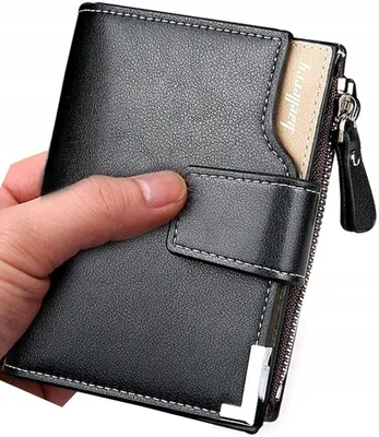 Produktbild von Herrengeldbörse - Elegante Brieftasche - Perfektes Geschenk - Praktischer Verschluss - Viel Platz - Organisation - Stilvoll Schwarz - Modell C4