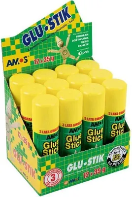 Produktbild von Display Klebestift AMOS 35g 12 Stück.