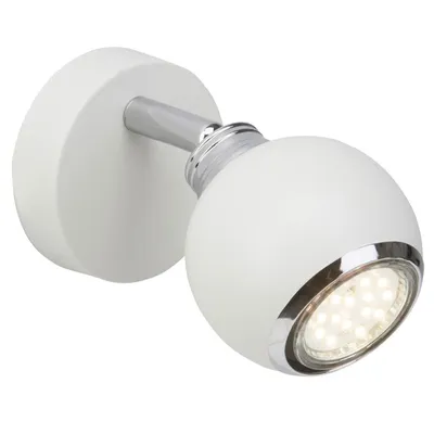 Zdjęcie produktu dla BRILLIANT LED Kinkiet Ina | prosty kinkiet | metal | biały/chrom | obrotowa głowica | 1x GU10, maks. 20 W