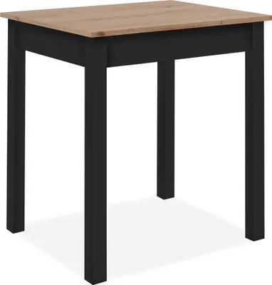 Produktbild von Küchentisch Capri - 90x67x76cm - Eiche Nachbildung/schwarz