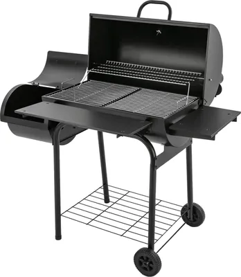 Zdjęcie produktu dla Grill na węgiel drzewny, wolnostojący, trwała konstrukcja, czarny