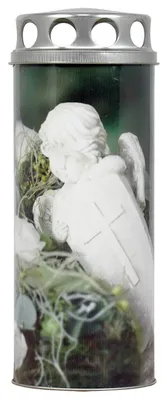 Image de Bougie funéraire Paperlight "Ange pierre" Noble & durable, 45 heures
