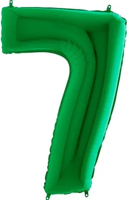 Zdjęcie produktu dla Balon foliowy Cyfra 7 Zielona - 102 cm Grabo