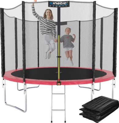 Produktbild von KINETIC SPORTS Trampolin Outdoor 'Salto Plus' Ø 183/244/305/366/400/430/490 cm - Komplett-Set für Kinder, bis zu 160kg