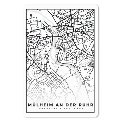Produktbild von MuchoWow® Mauspad Mousepad Karte - Mülheim an der Ruhr - Karte - Stadtplan 40x60 cm - Mousepads - Maus Mat - Pad - Mausunterlage - Schreibtisch Accesoire