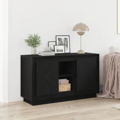 Produktbild von Möbel Sideboard Schwarz Eiche 102x35x60 cm Holzwerkstoff - Kommoden 862815