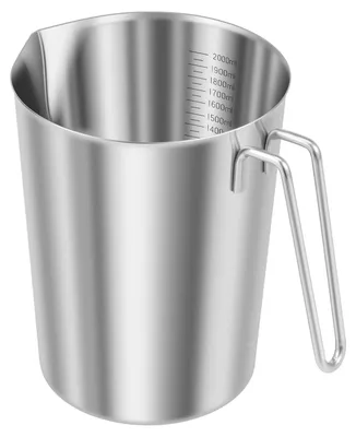 Produktbild von Messbecher 2 Liter - Edelstahl - Ergonomischer Griff - Ausgießer - BPA-frei - Langlebiges Design