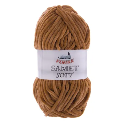 Produktbild von 100g Strickgarn Samet Soft Chenille-Strickgarn Samtwolle flauschig Farbwahl