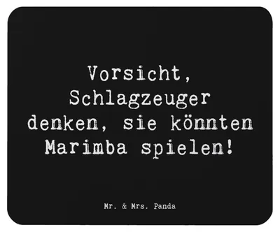 Produktbild von Mr. & Mrs. Panda Mauspad Spruch Marimba Humor - Schwarz - Geschenk, laptop mousepad, Musik, Instrument, Musikerwitz, Lernen, Mouse Pad, computer, Musikinstrument, Musiker