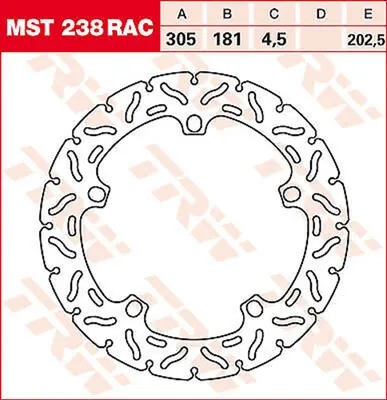 Obrázek produktu pro Brzdový kotouč TRW Sportive rigid MST238RAC R1200GS Adventure 1G12