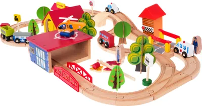 Produktbild von Mega Holzeisenbahn 69 Teile