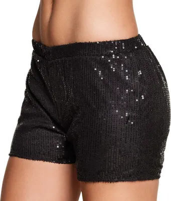 Produktbild von Glamour Pailletten Hotpants schwarz