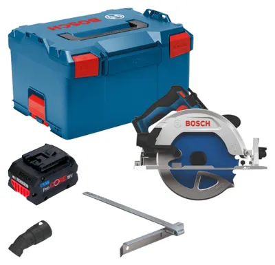 Image de Scie circulaire sans fil Bosch GKS 18V-68-2 18 V 190 mm sans balais + 1 batterie ProCORE 5,5 Ah + L-Boxx - sans chargeur