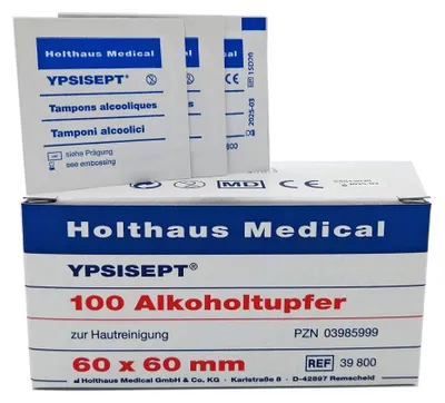 Immagine prodotto di Holthaus Ypsisept® tamponi alcolici 60 x 60 mm, 100 pezzi | confezione (1 pezzo)