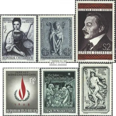Produktbild von Briefmarken Österreich 1968 Mi 1269,1270,1271,1272,1276, 1277 (kompl.Ausg.) postfrisch Sondermarken