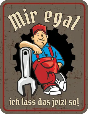Produktbild von Schrauber - Mir egal - Blech-Schild Spruch - Blechschild 17x22 cm