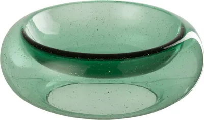 Immagine prodotto di J-Line Ciotola decorativa in vetro Carol verde smeraldo grande