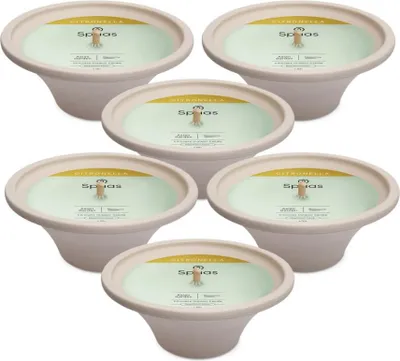 Produktbild von Spaas Citronella Outdoor-Kerze im Terrakotta-Schale Ø18cm - ca. 9Std. - 6 Kerzen