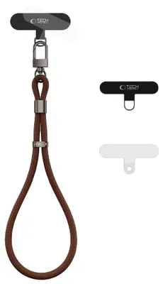 Produktbild von Handy Lanyard für das Handgelenk, universell, Tech-Protect C11S Rope Wrist Strap, Braun