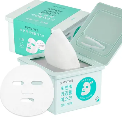 Produktbild von Dewytree PICK AND QUICK Beruhigende Vollmaske - Beruhigende Blattmasken, 30 Stück
