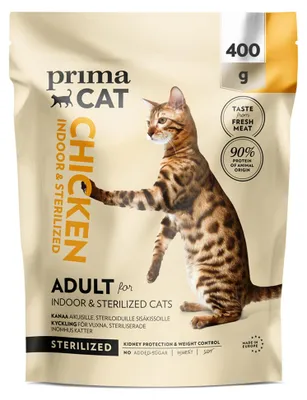 Productafbeelding van PrimaCat - Droogvoer met kip voor gesteriliseerde katten, 400 gram