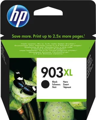 Zdjęcie produktu dla HP Oryginalny czarny wkład atramentowy 903XL, Wysoka (XL) wydajność, Czarny, Tusz na bazie pigmentu, 20 ml, 1 szt., 750 stron(y)