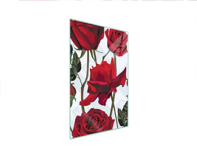 Image de Planche à découper en verre 35x52 Roses