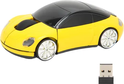 Zdjęcie produktu dla 2.bezprzewodowa mysz samochodowa 4 GHz Plug and Play zasilana bateryjnie Mysz komputerowa 3D do stylizacji samochodów sportowych dla systemu Windows