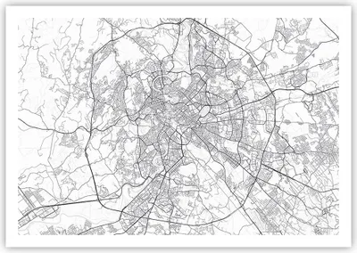 Produktbild von Poster - Poster ohne Rahmen - Stadt Karte Rom - 100x70 cm - Wand Bild - Wanddeko - Wandbilder - Kunstposter - Wandposter - Bilder - Kunstdruck - Wanddekoration - Wandbild - P2XAA100x70-4682